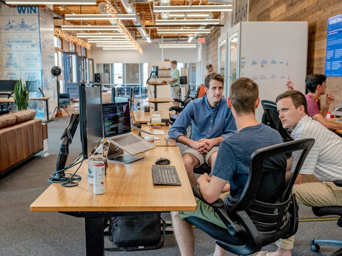 Colleagues in a business discussion